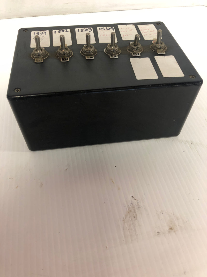 Enclosure Box With 6 Toggle Switches 7"x 5" x 3" Plastic Box