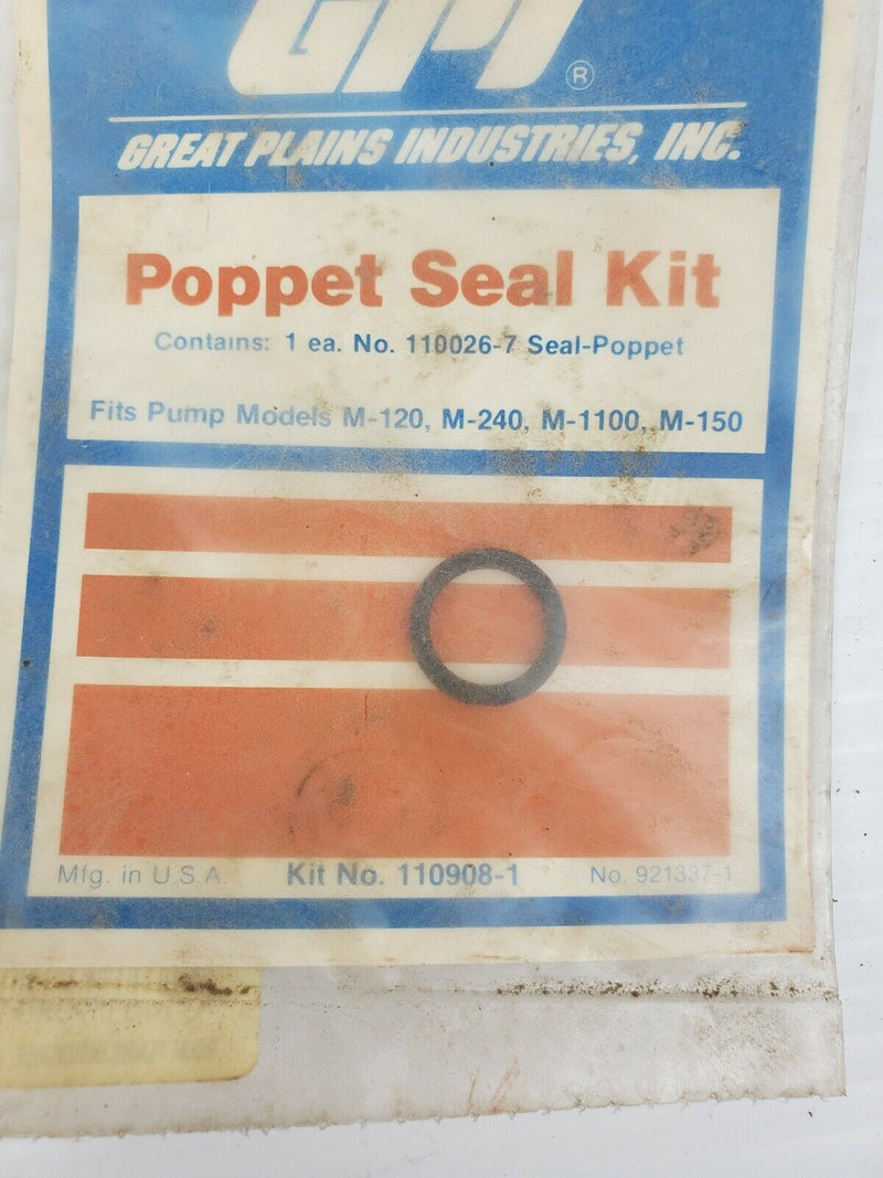 GPI 110908-1 Poppet Seal Kit 110026-7 Seal Poppet 921337-1