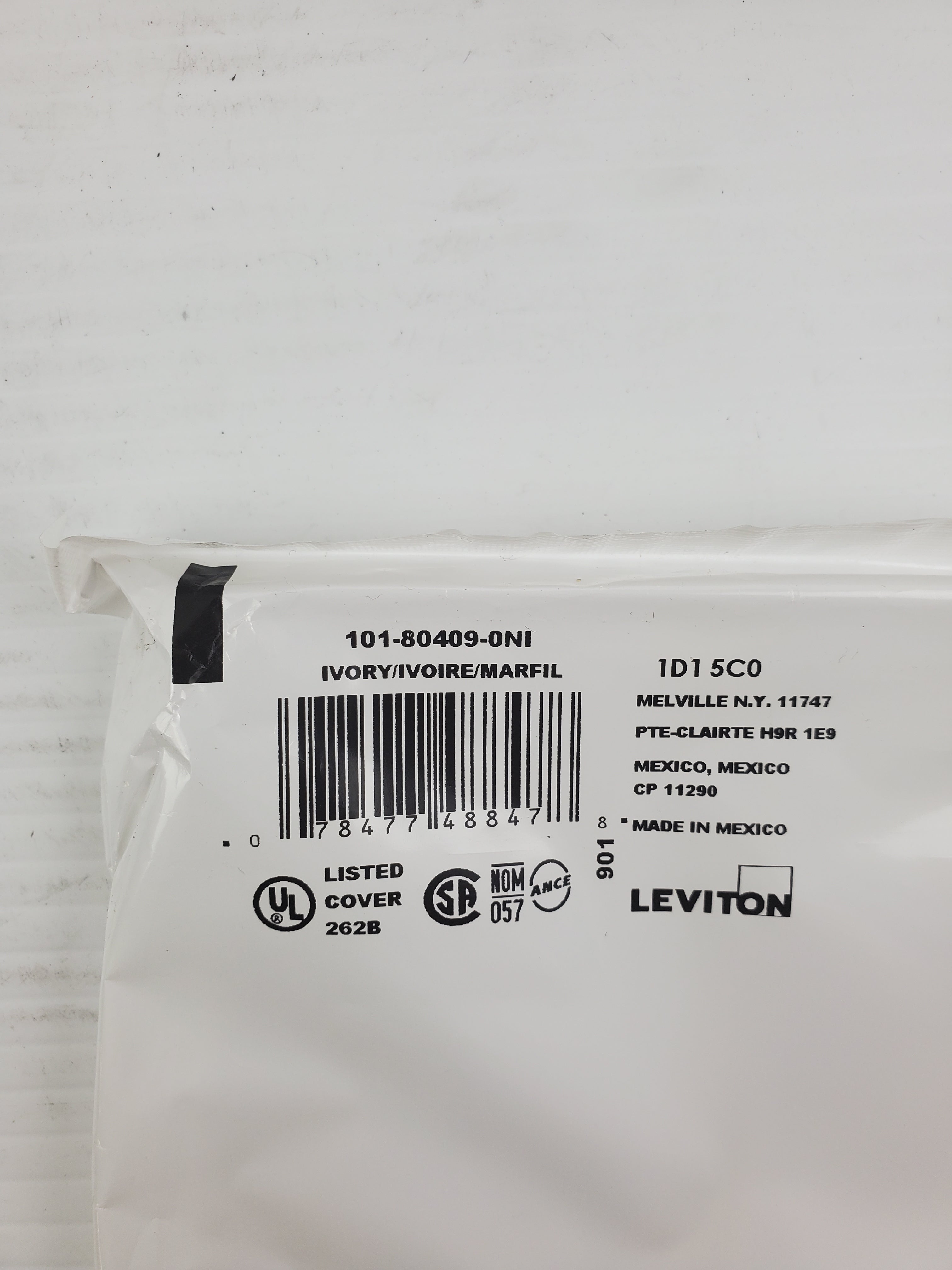 Leviton 101-80409-0NI Ivory 2-Gang Standard Wallplate 80409 (Lot of 23)