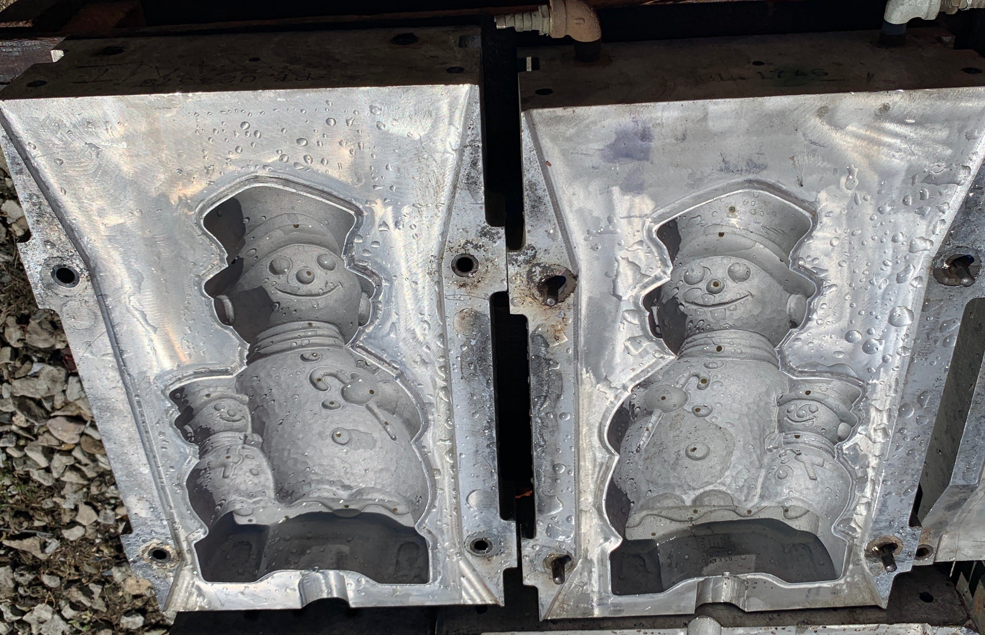Snowman Two Sided Christmas Blow Mold For Plastic Molds
