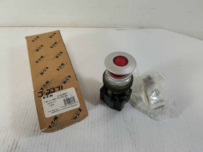 Eaton HT8FBRF7 Illuminated Push / Pull Button Red