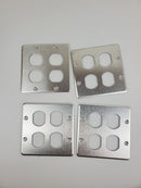 4 Outlet Stainless Steel Covers - Lot of 4