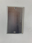 Lot of 5 Solid Stainless Wall Outlet Cover Square Edge