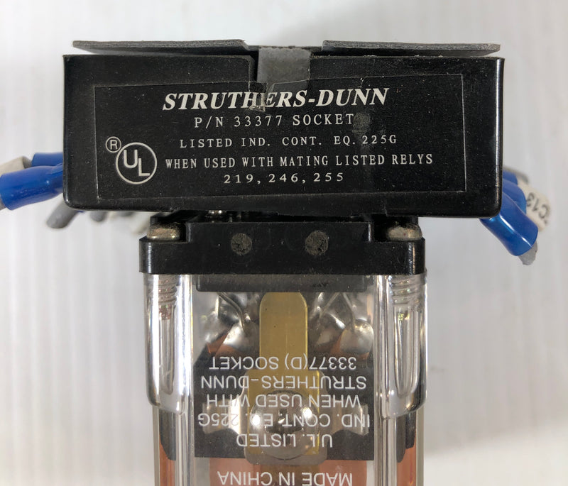 Struthers-Dunn Relay 219DXBP 33377 Socket Assembly (Lot of 2)