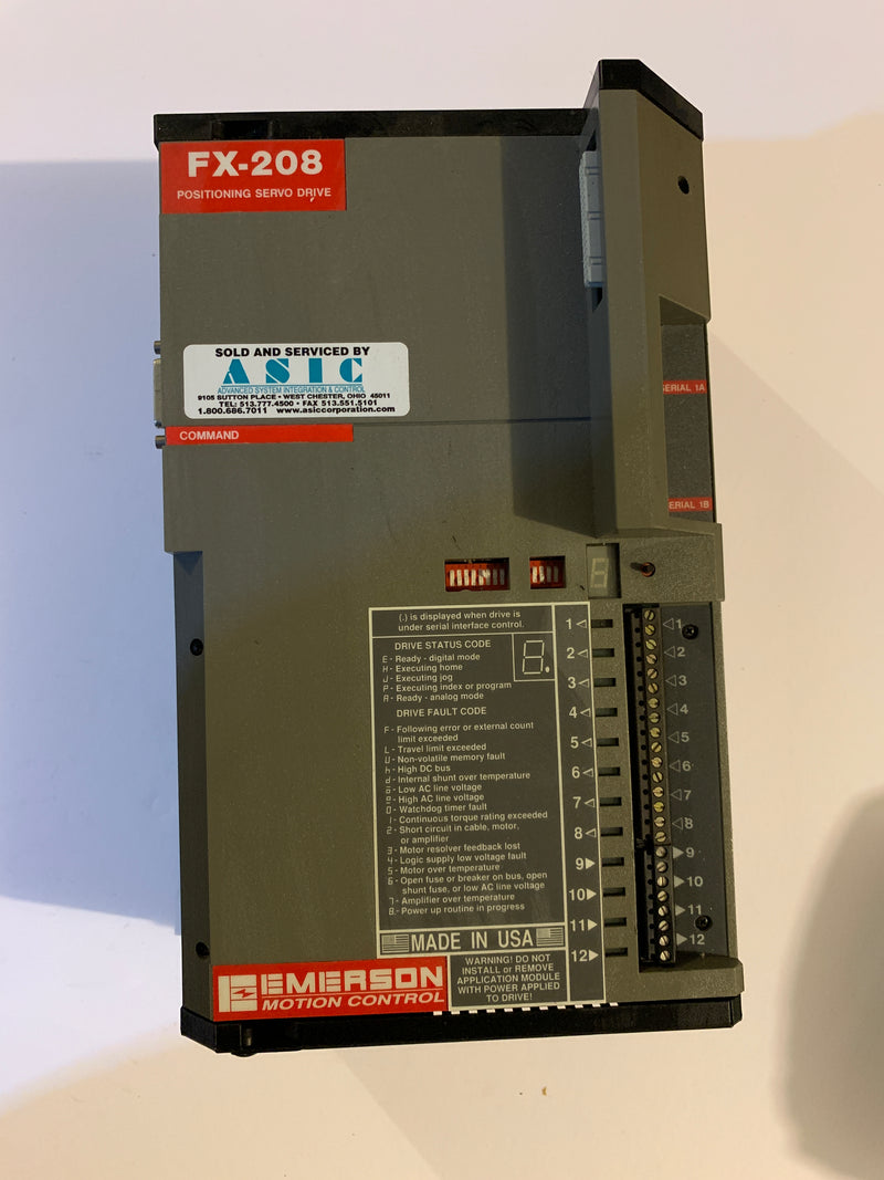 Emerson FX-208 960135-01 Servo Drive 240VAC