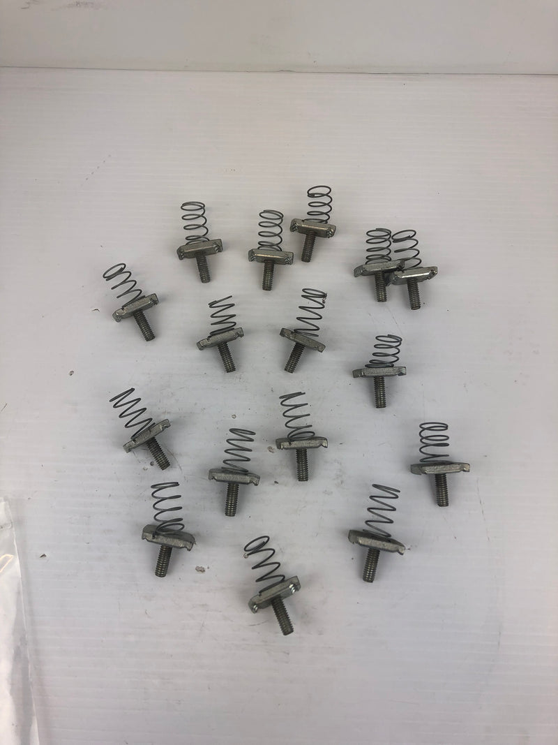 Unistrut Channel Stud Nut with Spring 1/4"-20 x 7/8" (Lot of 16)