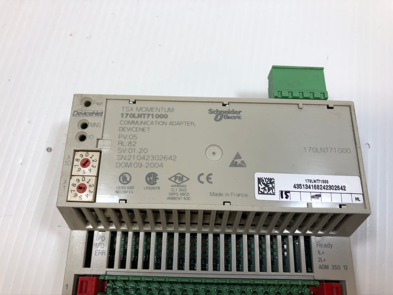 Schneider Electric 170LNT71000 TSX Momentum Devicenet Communication Adapter