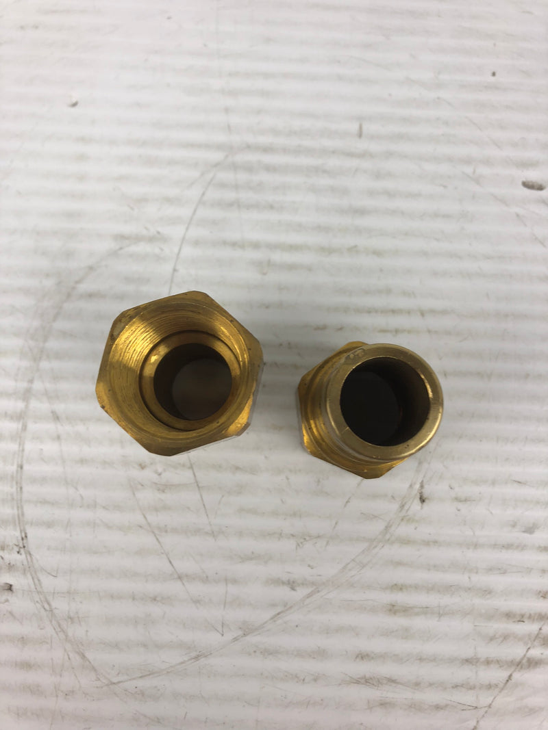 Dixon V6F6-B-E 3/4" H-Nipple NPTF Brass Fitting - Lot of 2