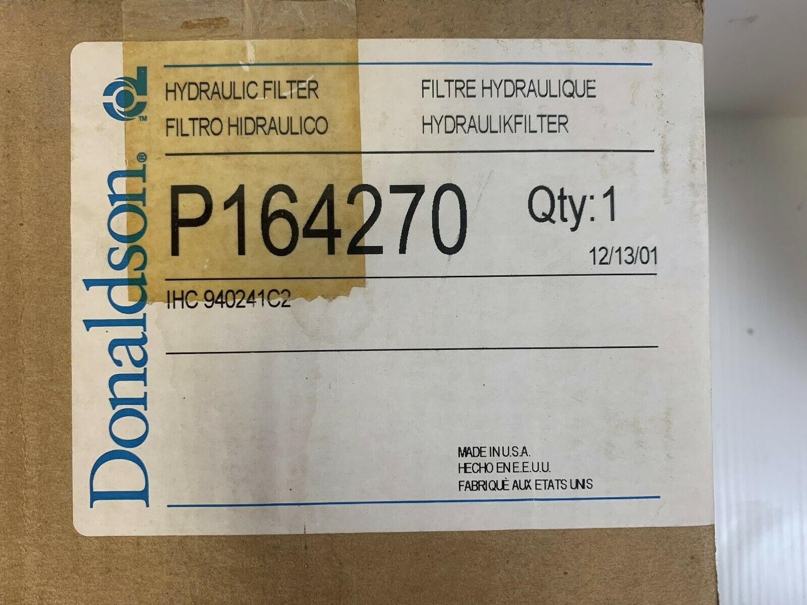 Donaldson Hydraulic Filter P164270