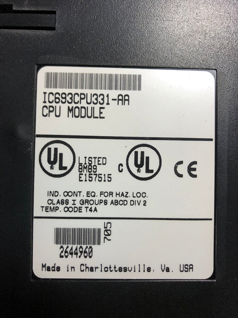 GE Fanuc Series 90-30 Programmable Controller Power Supply IC693PWR321S