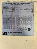 Acme General Purpose Transformer TF-2-17439 KVA 2.0