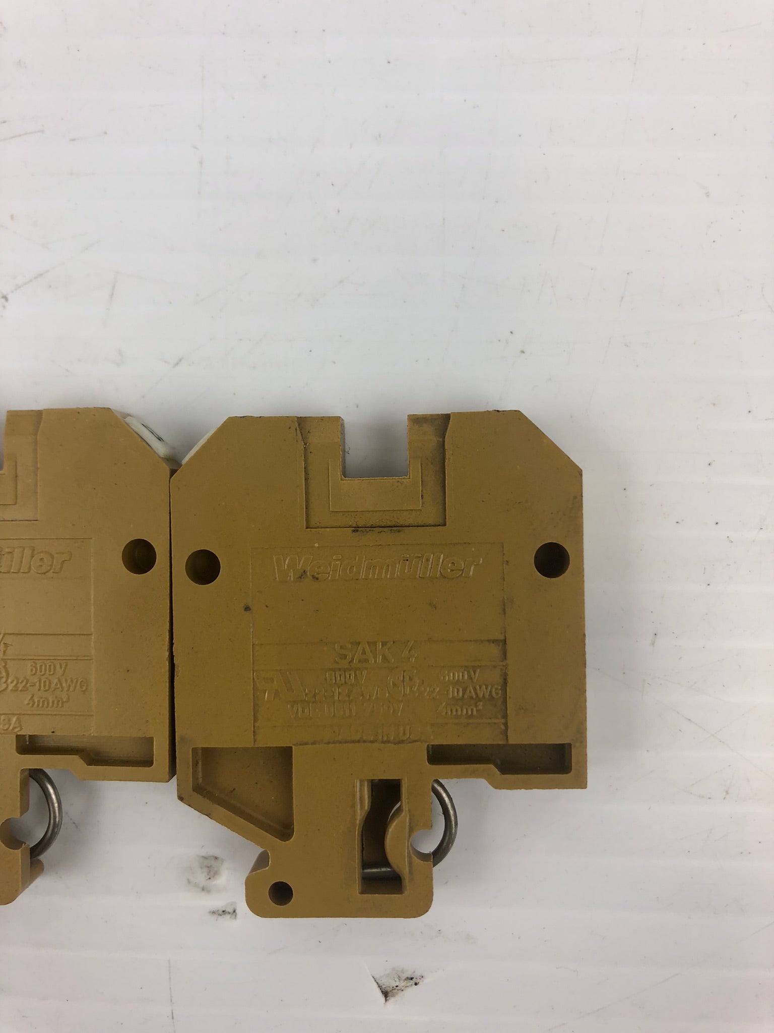 Weidmuller SAK4 Terminal Block 600V 22-10AWG 800V 22-12AWG - Lot of 5