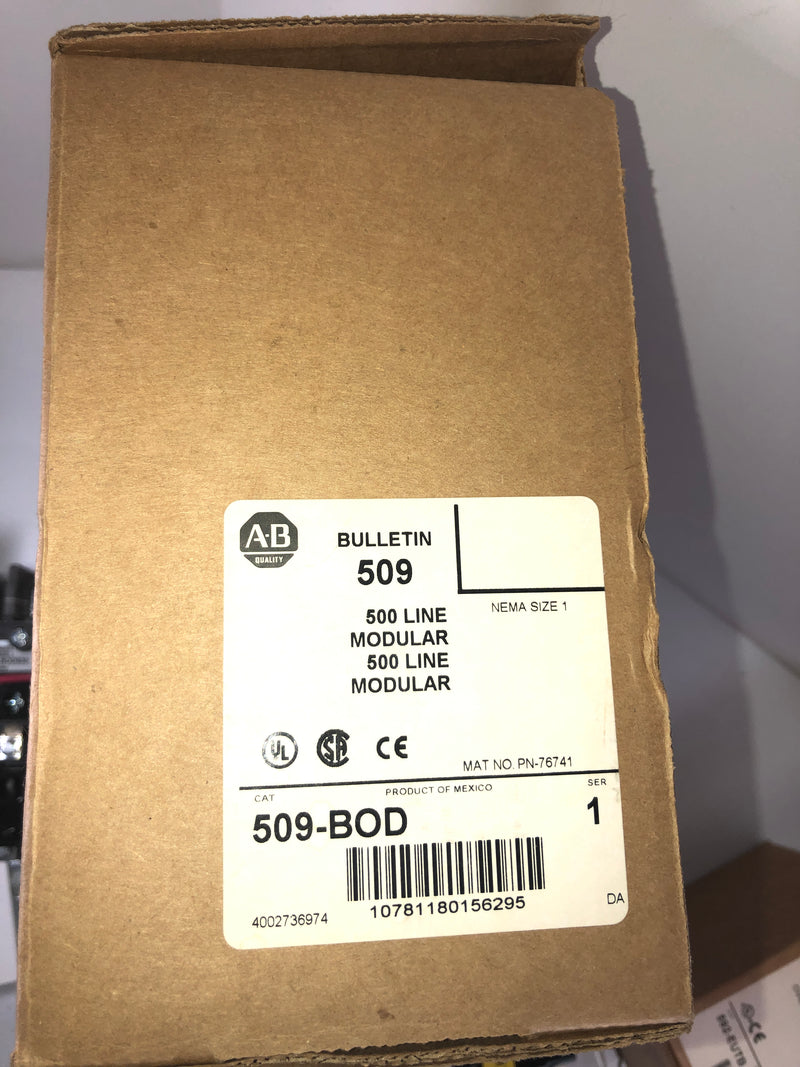 Allen-Bradley 509-BOD 500 Line Modular Starter New In Box
