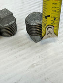 Steel Pipe Fitting Threaded Screw Cap Lot of 3