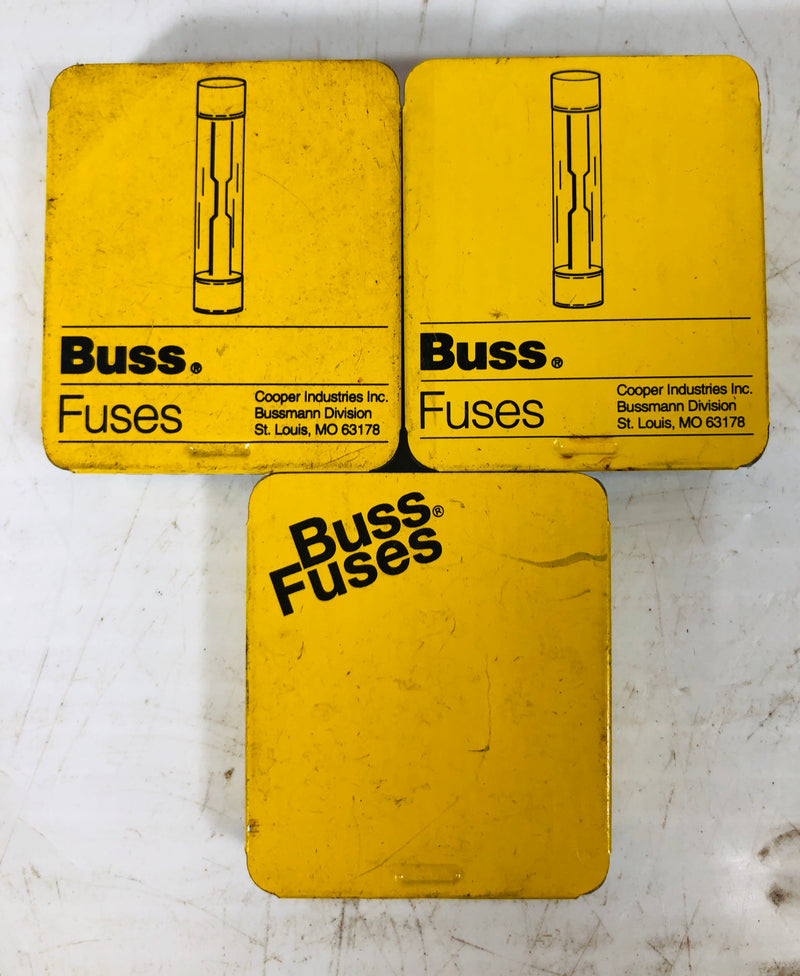 Buss Fuses AGA-25 3 Boxes (Lot of 15 Fuses)