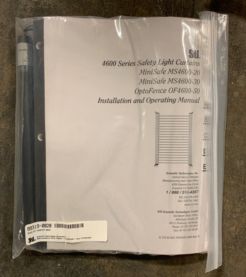STI 70110-1004 & 70112-004 Mini Safe Light Curtain Set 4600 Series