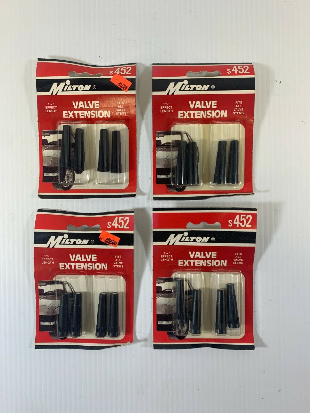 Lot of 4 Milton Valve Extensions s452 1 1/4" Length