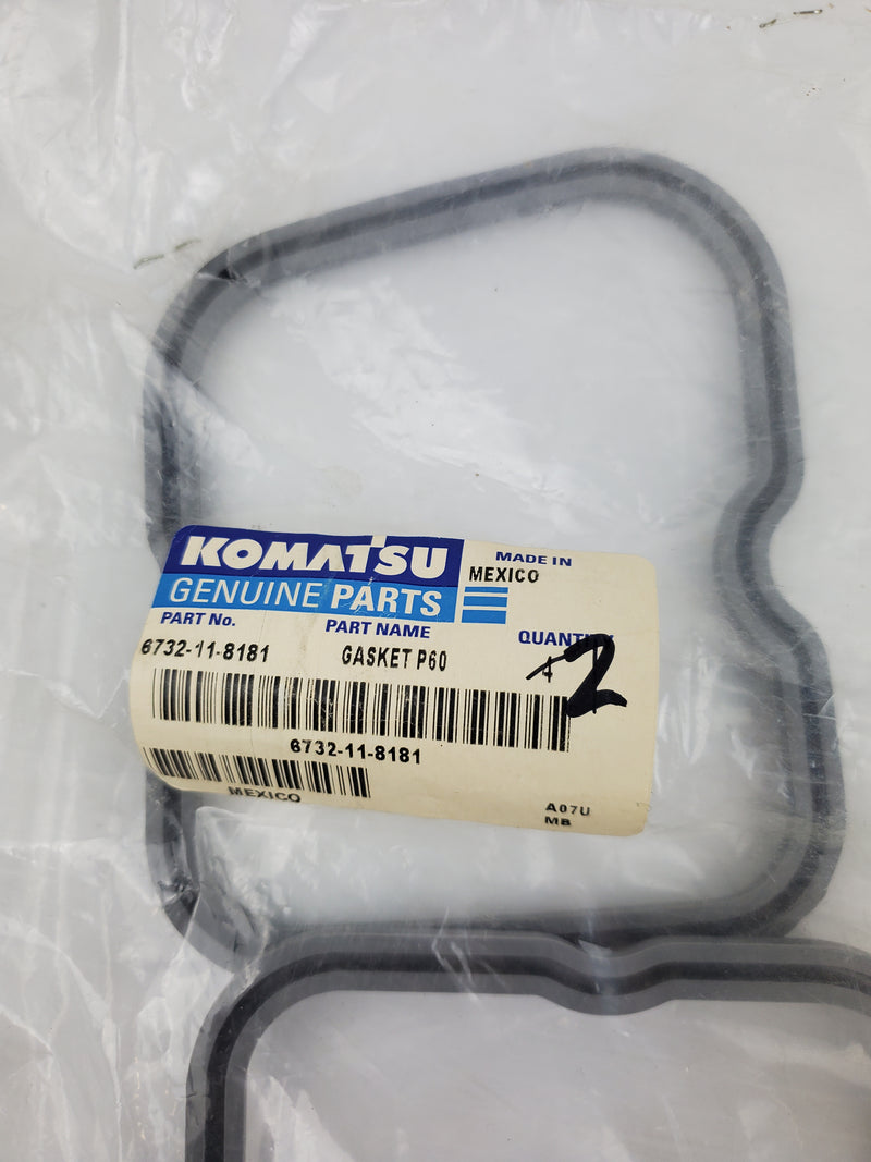 Komatsu Genuine Parts 6732-11-8181 Gasket Valve Cover ( Lot of 2 )