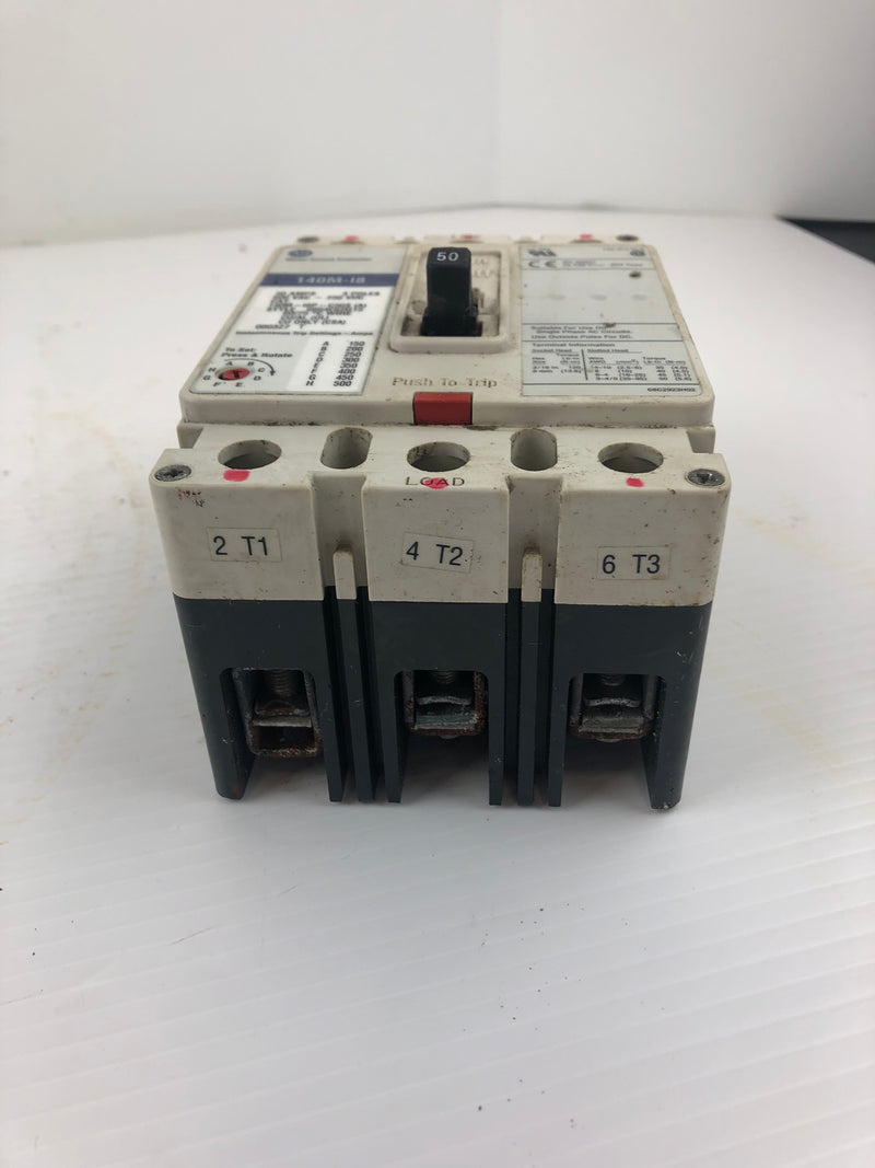 Allen Bradley 140M-I8-C50S Circuit Breaker 50 Amp 3 pole 600VAC-250VDC