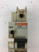 Merlin Gerin C3A 1-Pole Circuit Breaker 240V~60V 60104 Alarm Switch for C60