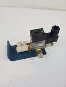 SMC VS3115 Pneumatic Solenoid Valve Bracket SLW-8A 5F CKD Silencer Attached