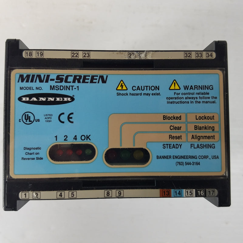 Banner MSDINT-1 Mini-Screen Control Module