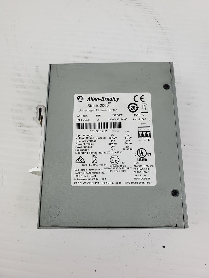 Allen Bradley 1783-US5T Stratix 2000 Unmanaged Ethernet Switch Series A 5-Port