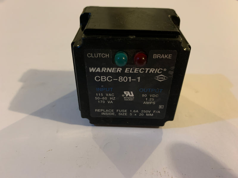 Warner Electric Clutch Brake Power Supply CBC-801-1
