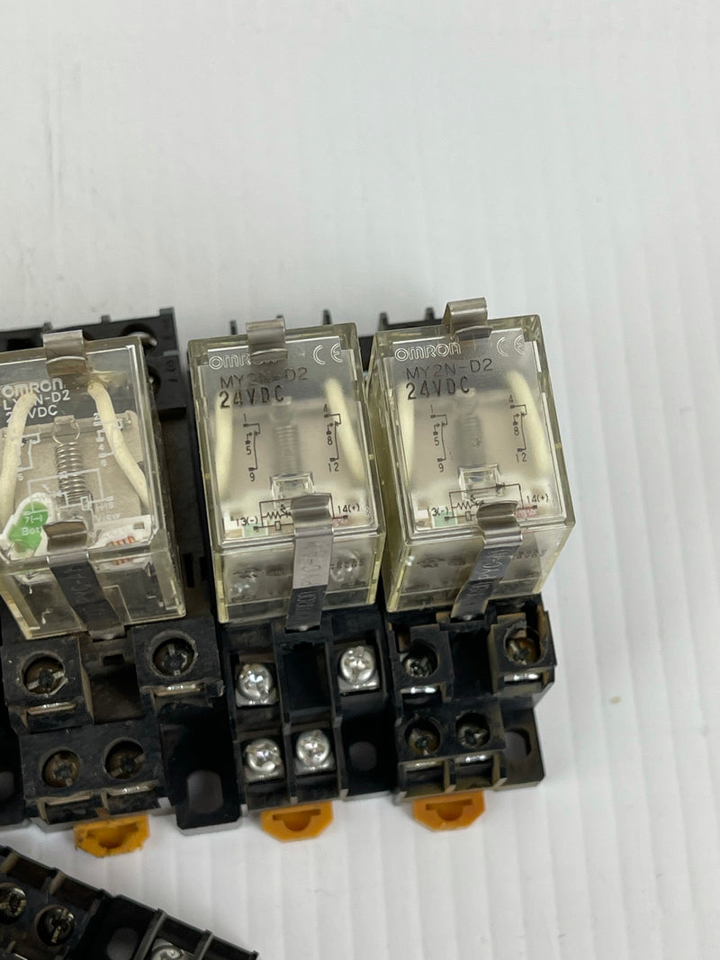 Omron Relay MY2N-D2 24VDC with Base Lot of 8