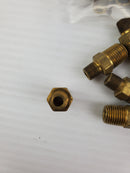 Male to Male Hex Nipple Reducing Adapter Pipe Fitting Brass (Lot of93)