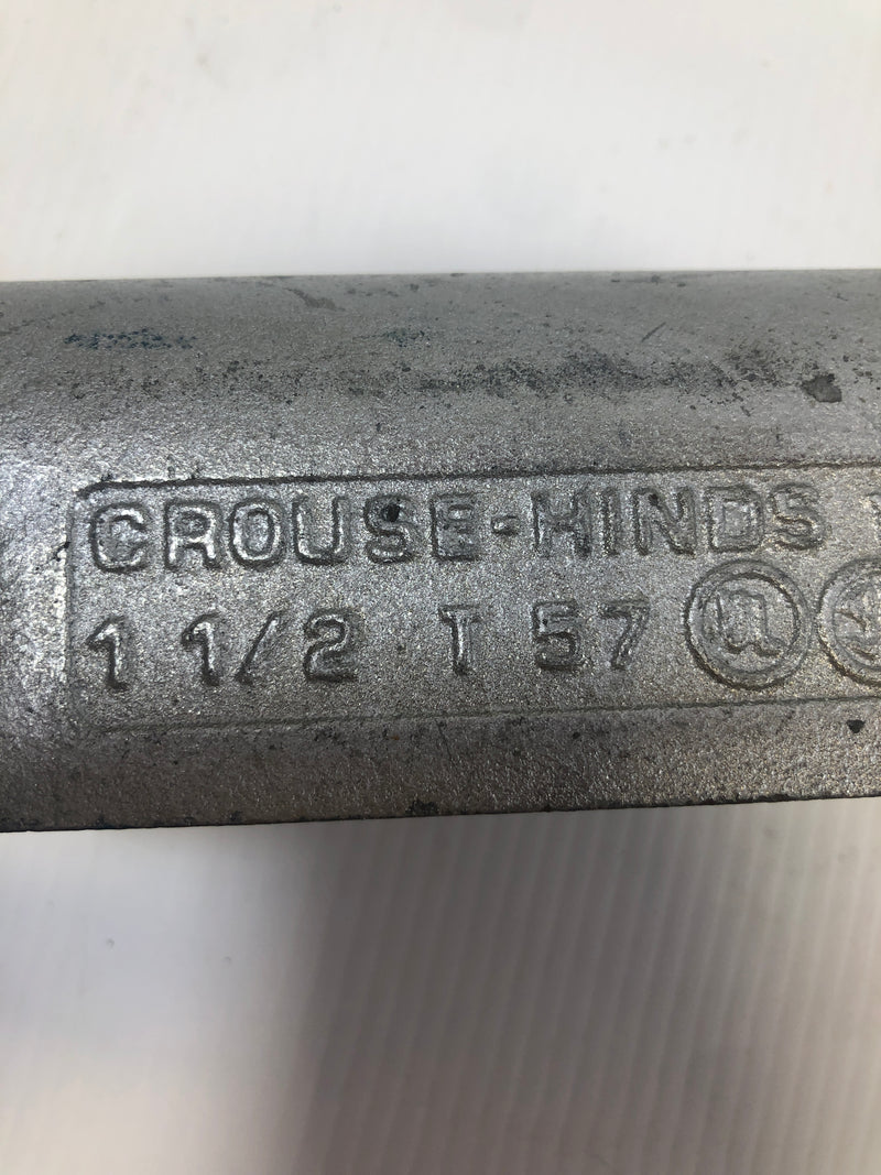 Crouse-Hinds T Conduit Body 1-1/2" T57