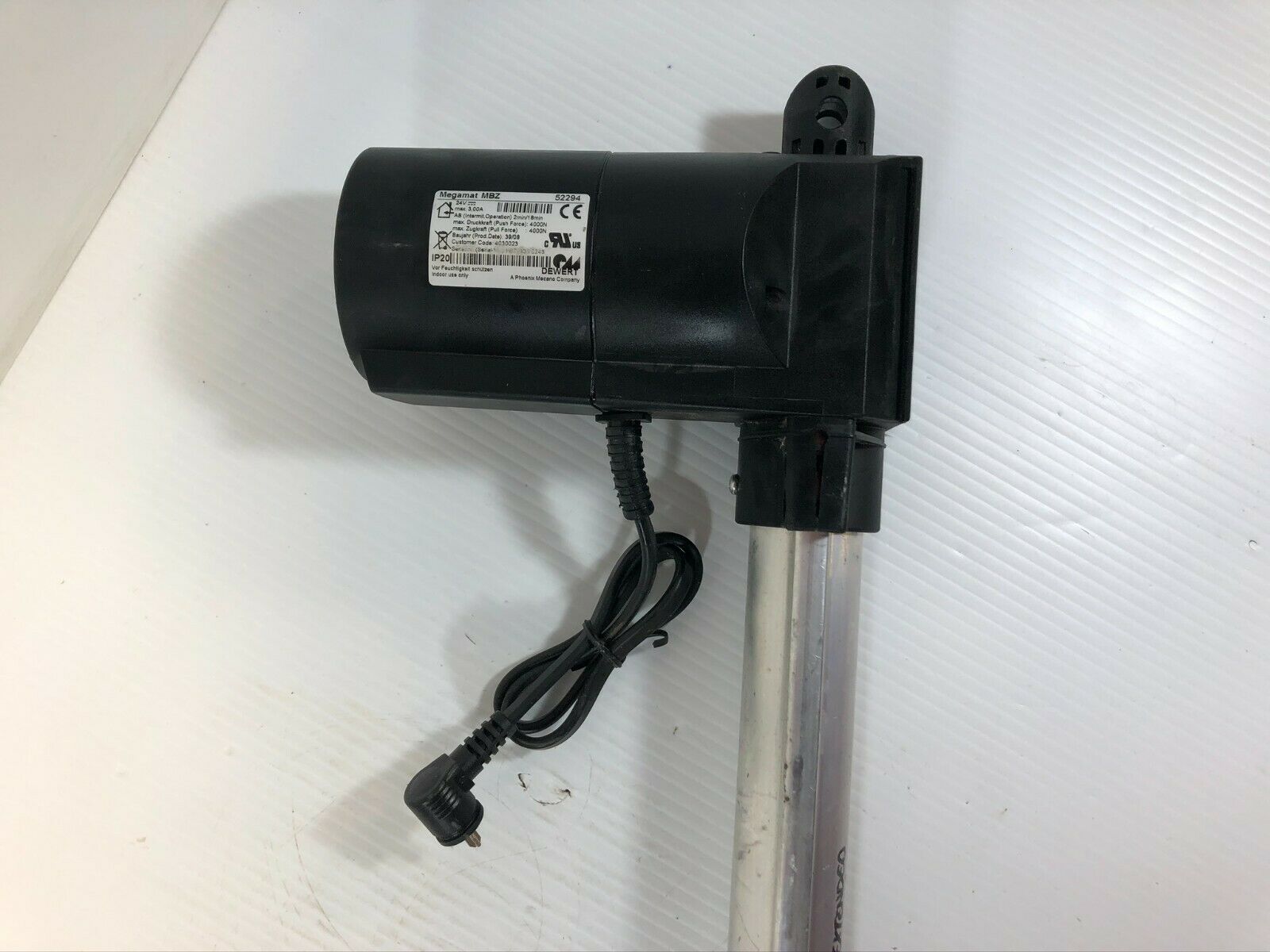 Dewert Megamat MBZ 52294 Linear Actuator Motor Chair Lift 24V 4000N 3A