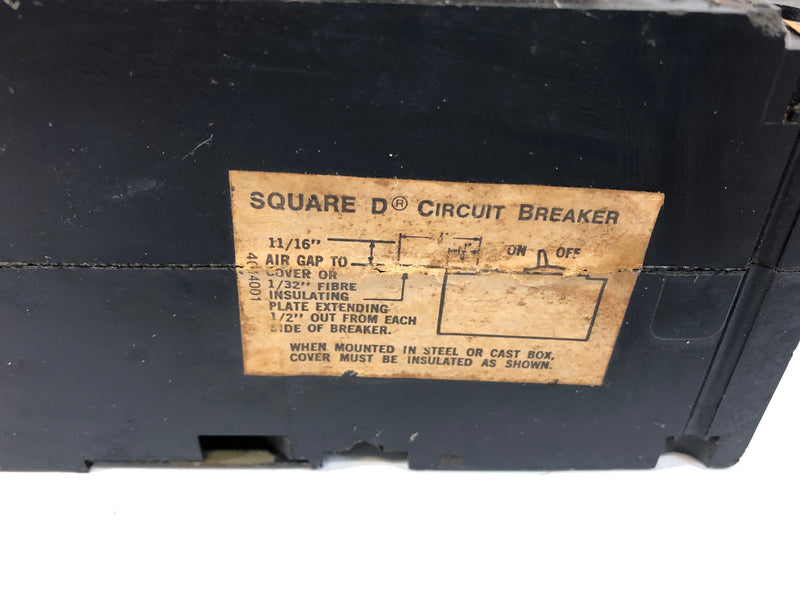 Square D 100 Amp Circuit Breaker Magnetic Only Adjustable Instantaneous Trip