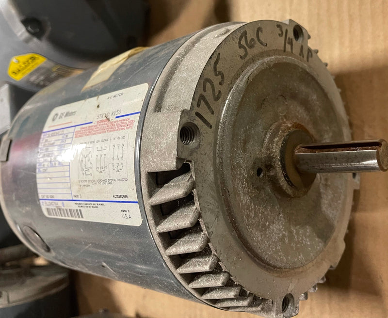 GE Motors 5K46KN4125 3/4 HP 60 HZ 3 Phase K250 1725 RPM