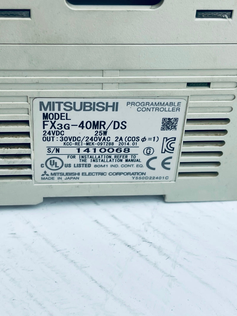 Mitsubishi Programmable Controller FX3G-40MR/DS