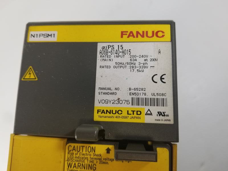 Fanuc A06B-6140-H015 Servo Amplifier AIPS 15