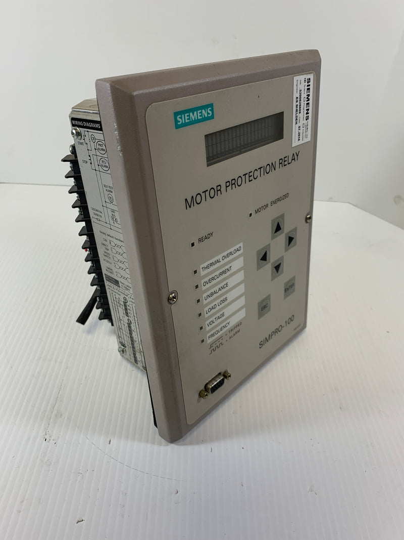 Siemens Motor Protection Relay SIMPRO-100