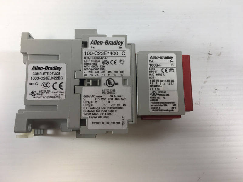 Allen Bradley Contactor 100S-C23EJ422BC Series C