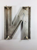 Metal Block Letter N 12 Inch for Signs, Crafts, Home Decor Lettering