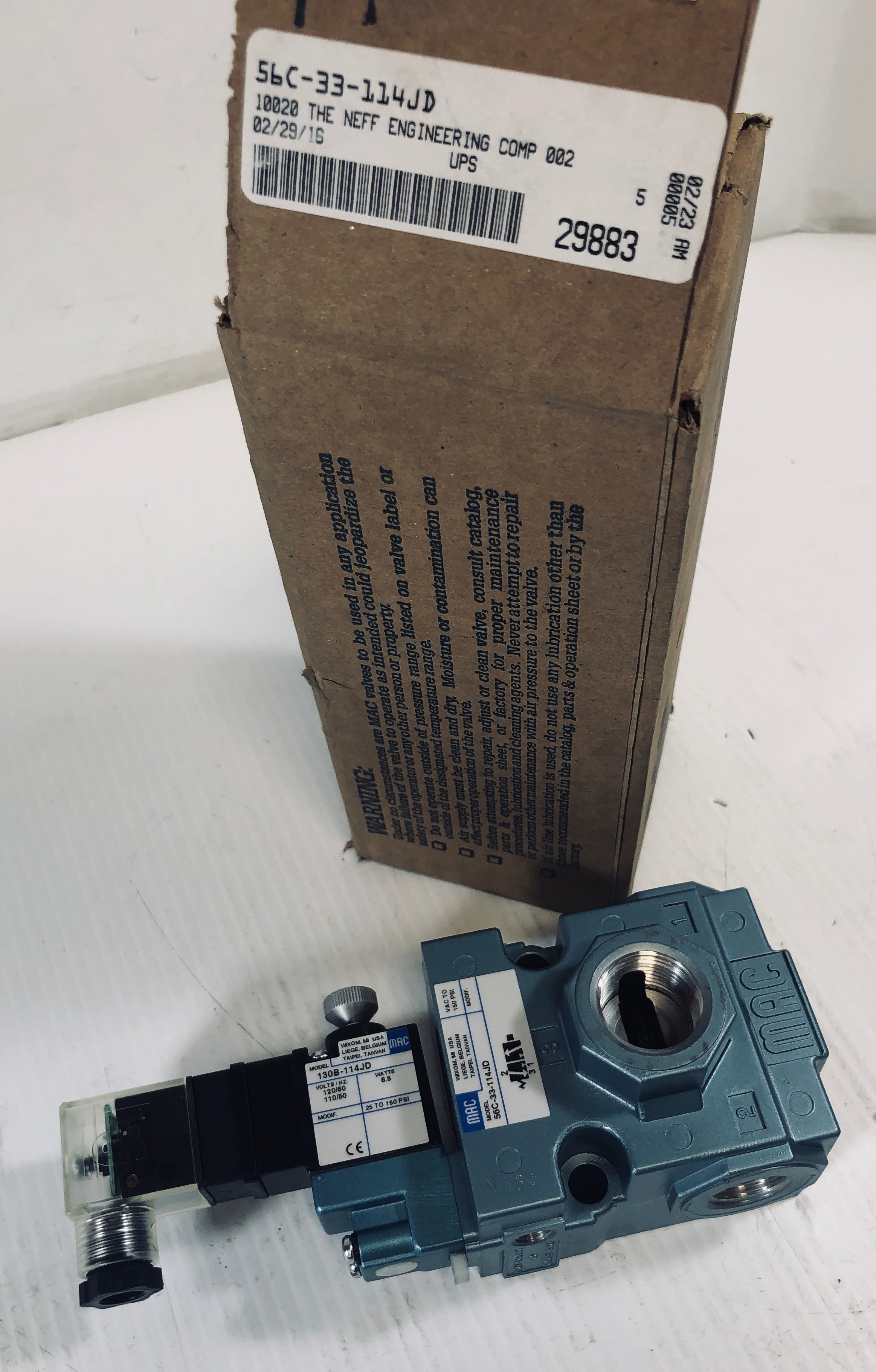 MAC Solenoid Valve 56C-33-114JD Assembly 130B-114JD