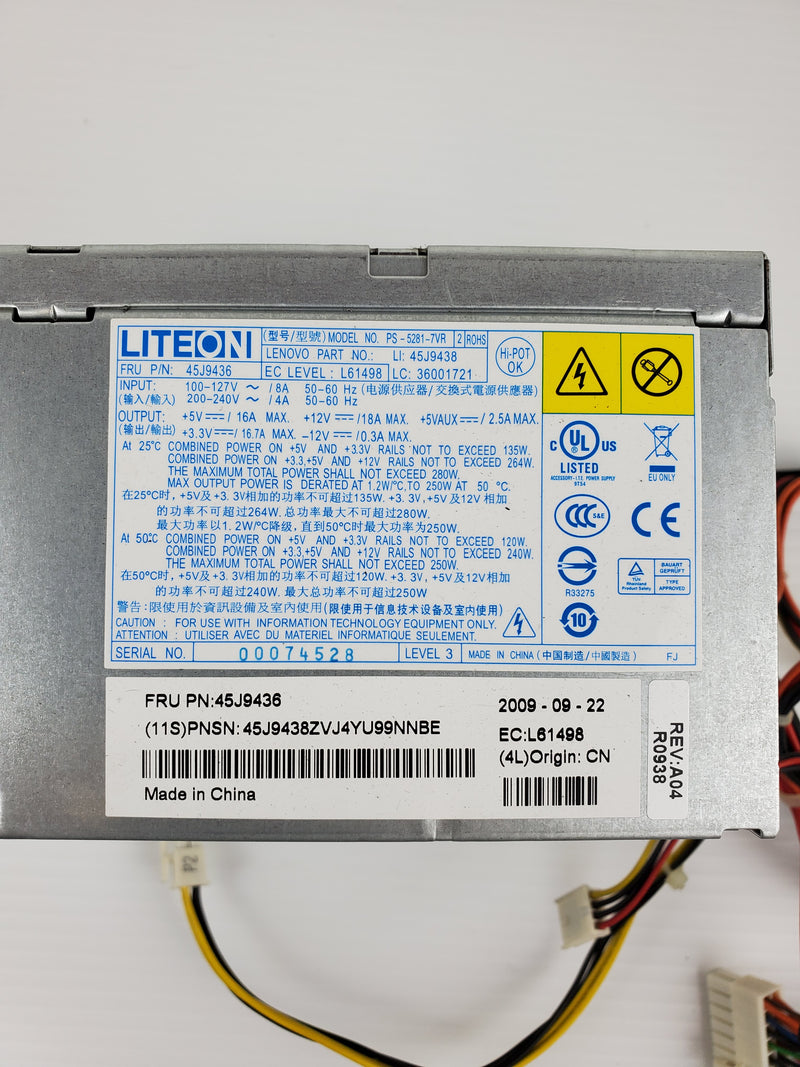 LITEON Lenovo 45J9436 Power Supply