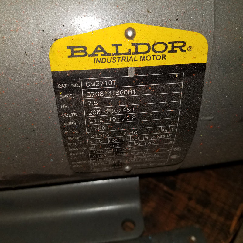 Baldor CM3710T 3-Phase 7-1/2HP Electric Motor