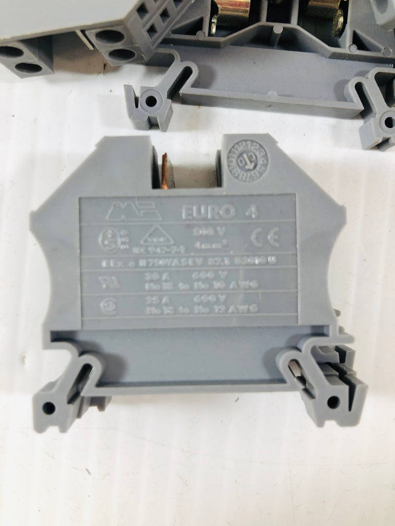 Morsettitalia Euro 4 DIN Rail Mount Contact Block (Lot of 70)