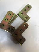 Flat Corner Plate Bracket 4-Hole 4-1/2" x 3" x 1-1/2" x 1/8" Lot of 14