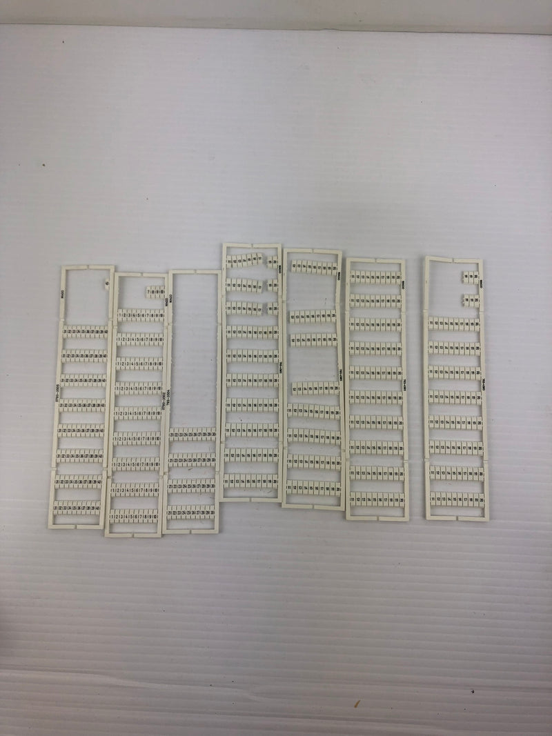 Wago Mixed Lot of 7 Terminal Markers 793-4503, 793-3504, 0793-3502, 0793-3505