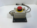 Emergency Stop Button Switch Right Mount with (2) Kuramo KRL-45/CM Cables