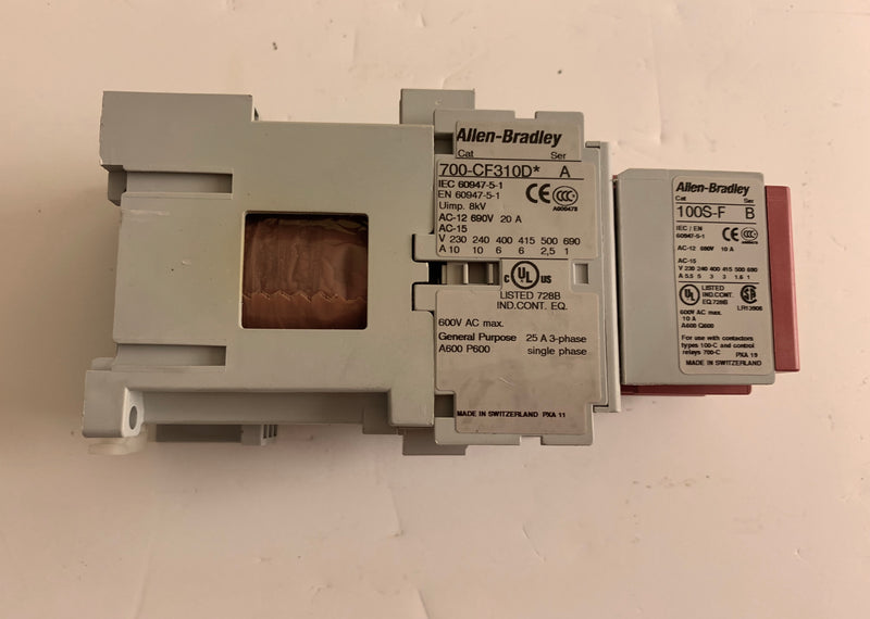 Allen Bradley GuardMaster 100S-F w/ Contactor 700-CF310D*