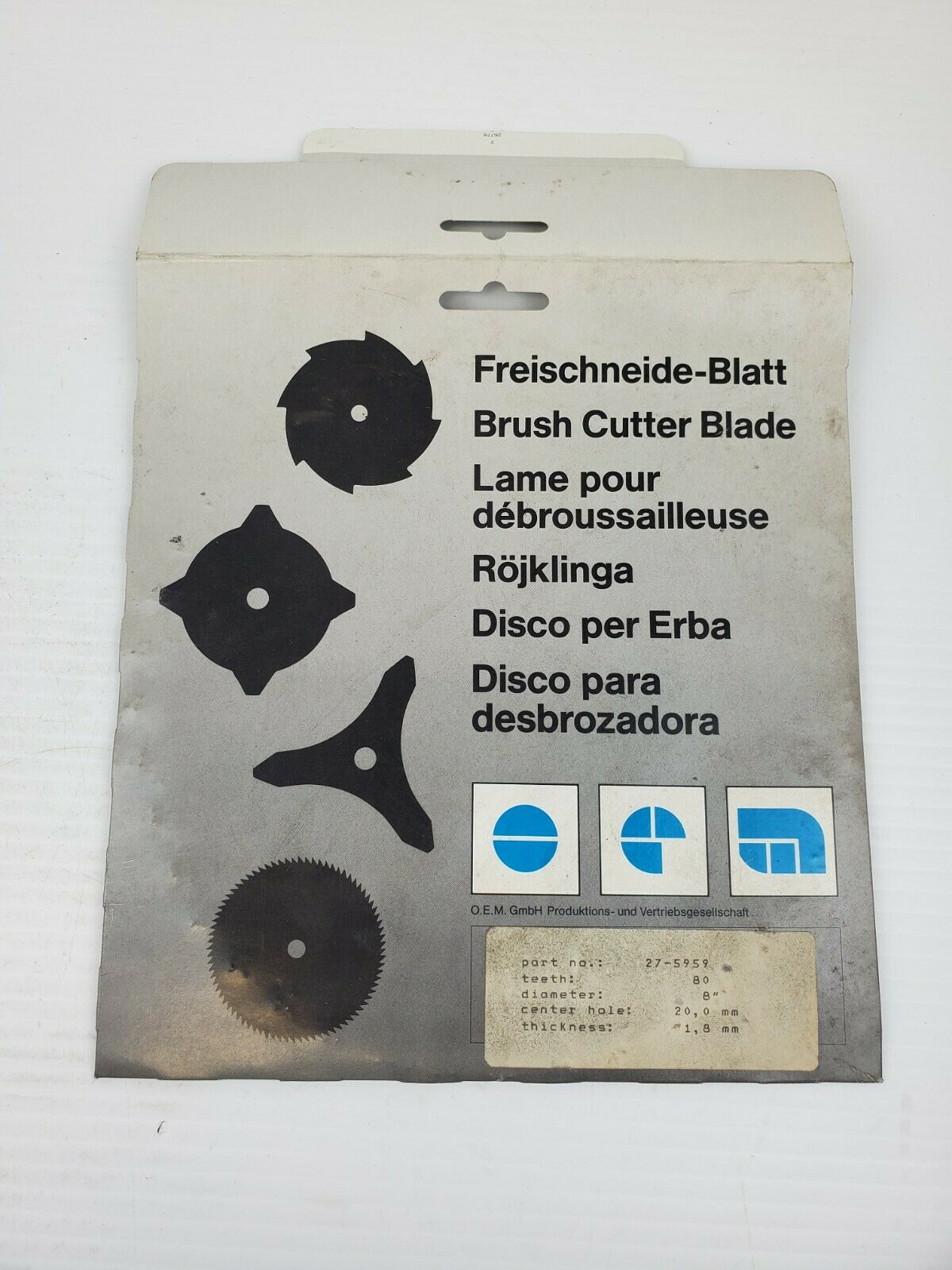 Frischneide-Blatt 27-5959 Brush Cutter Blade 80 Teeth 8" Diameter