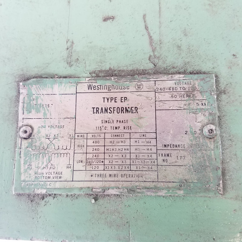 Westinghouse EP Transformer T-6E197