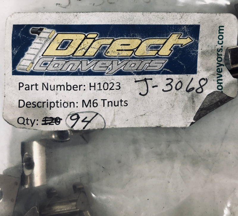 Direct Conveyors H1023 M6 Tnuts (Lot of 94)